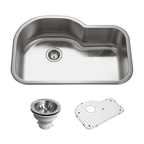 Houzer BSH-3200 Belleo 32" Drop In Single Basin Kitchen Sink - Stainless Steel