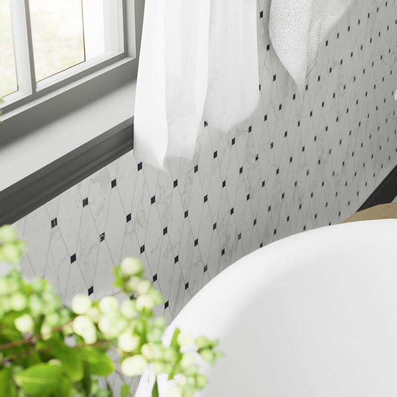 Merola Tile Reve Octogone Deco 23-1/2" x 47-1/8" Porcelain Floor and Wall Tile