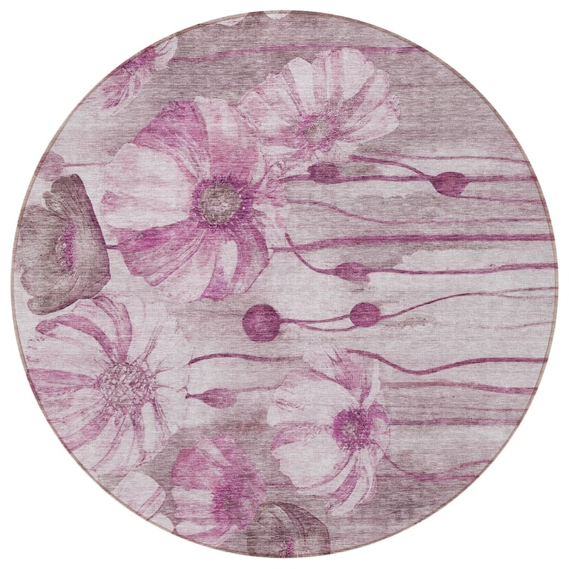 HomeRoots Floral Transitional Rectangle Outdoor Rug