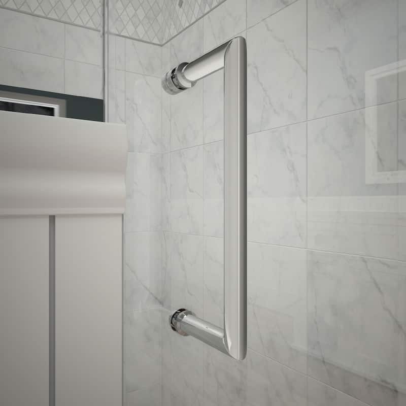 DreamLine Unidoor-X 70 in. W x 30 3/8 in. D x 72 in. H Frameless Hinged Shower Enclosure - 30.38" x 70" - 30.38" x 70"
