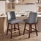 preview thumbnail 53 of 52, Pellebant 30.6'' H Solid Wood Swivel Bar Stool with Back BlueGrey-Setof2