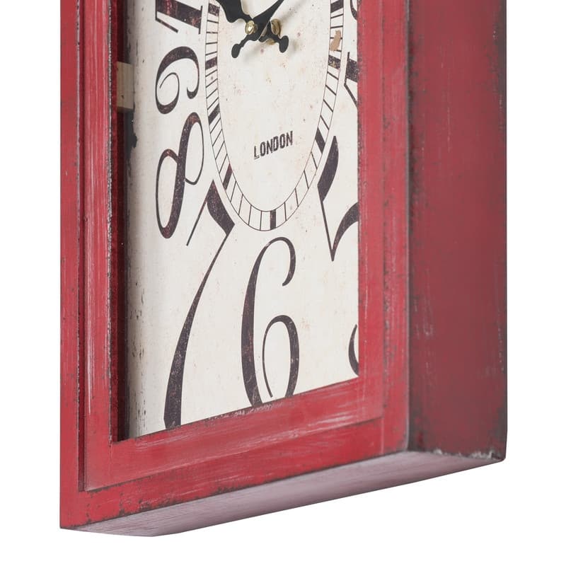 Yosemite Home Decor "Waverly Red" Wall Clock