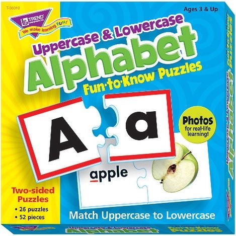 Trend Enterprises Uppercase and Lowercase Alphabet Puzzle Set