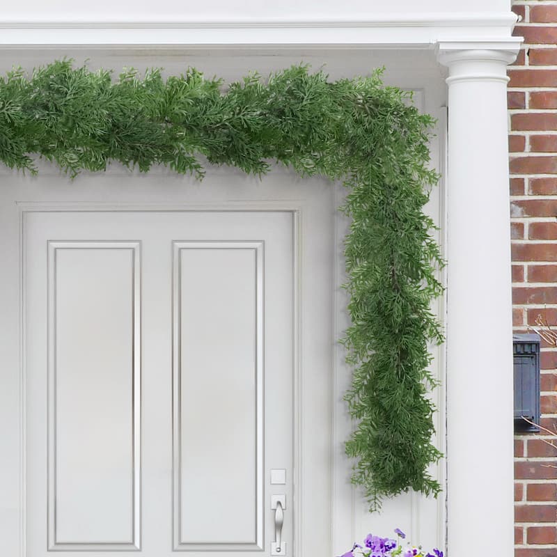 Puleo International 9' x 10" Artificial Christmas Garland with Soft PE Branch Tips