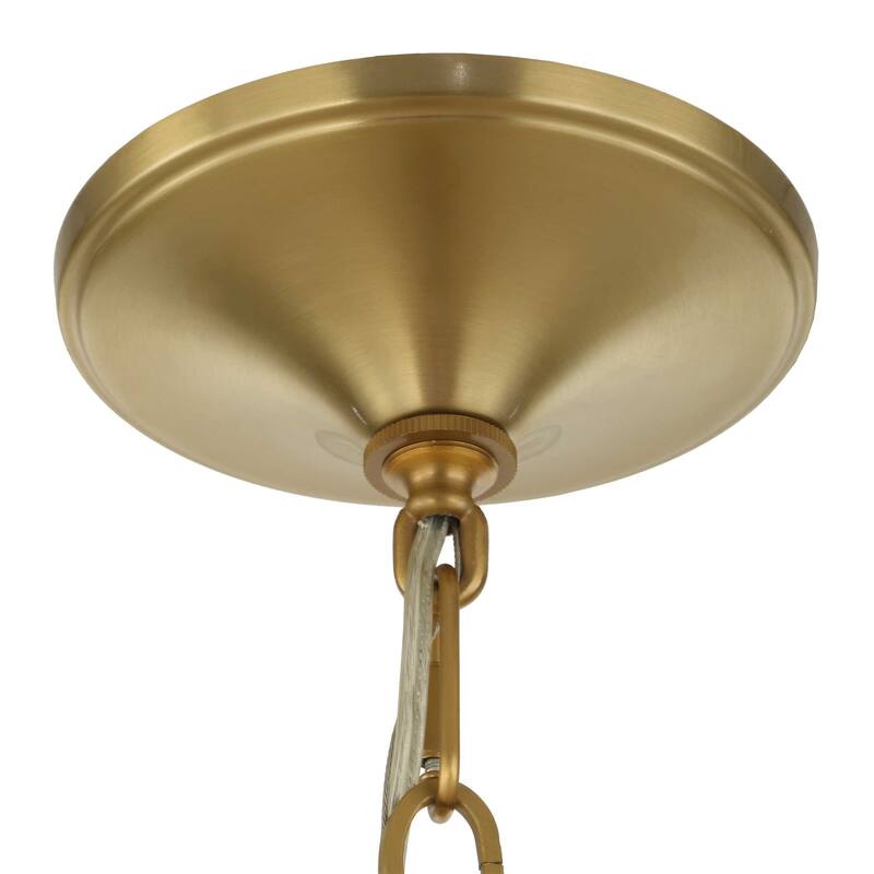 Uttermost Barcelona 6 Light Brass Chandelier - 40.25"W x 40.25"D x 15.5"H