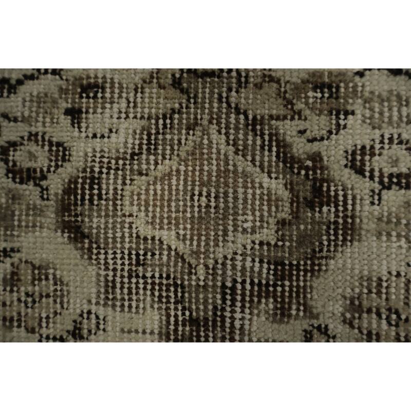 Hand Knotted Oriental 100% Wool Carpet Transitional Floral Beige & Ivories Anatolian Area Rug - 9' 6'' X 5' 9''