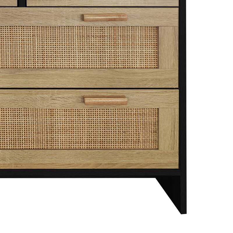 Modern Rattan Storage Cabinet Rattan Drawer,for Bedroom,Living Room