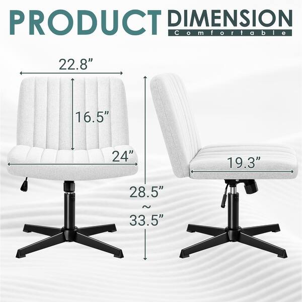 Furniwell Office Desk Chair Armless Swivel Vanity Chair On Sale Bed