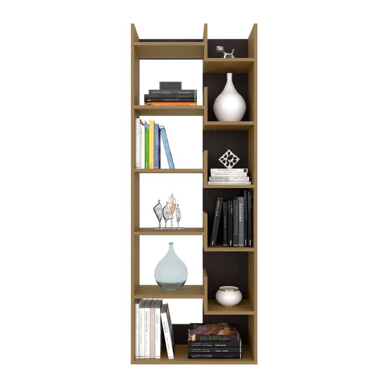 Modern Design Bookcase, 11 Shelves,Easy Assembly,FSC Certified CPSIA Compliant