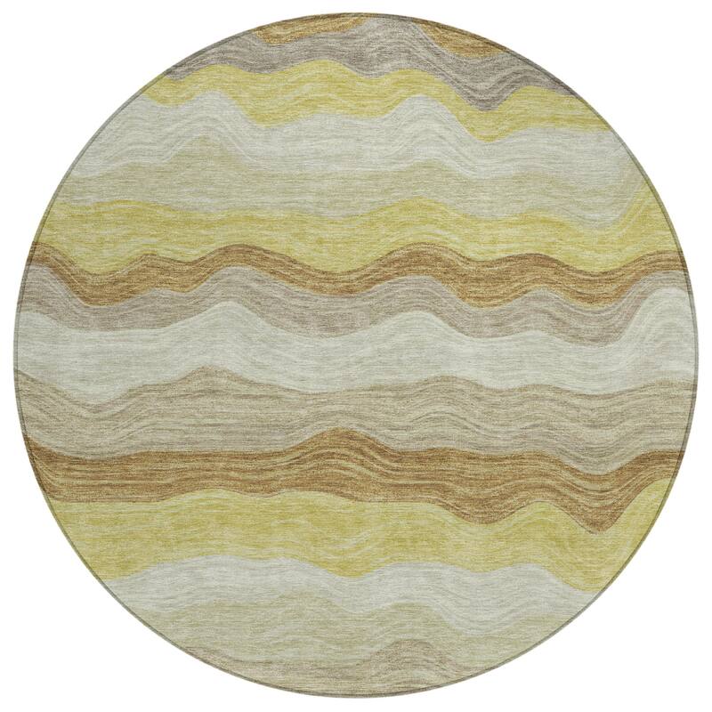 Machine Washable Indoor/ Outdoor Ombre Stripes Chantille Rug