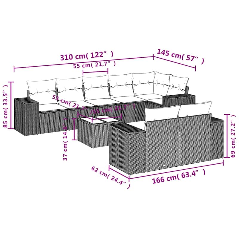 vidaXL Garden Sofa Set