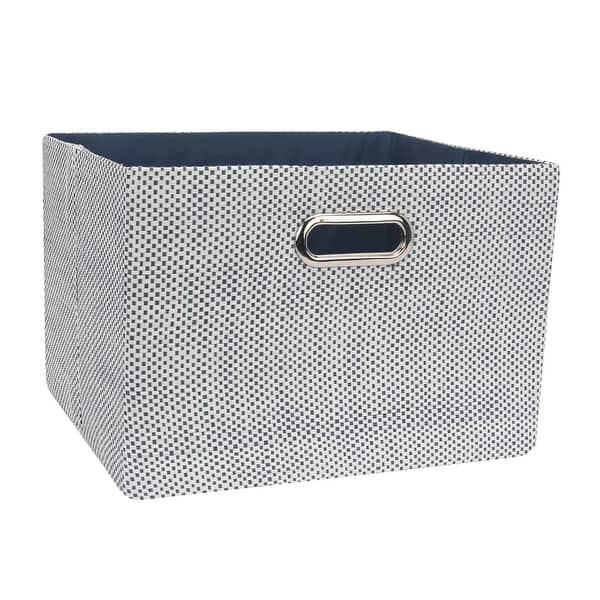 slide 2 of 4, Lambs & Ivy Blue Foldable/Collapsible Storage Bin/Basket Organizer with Handles