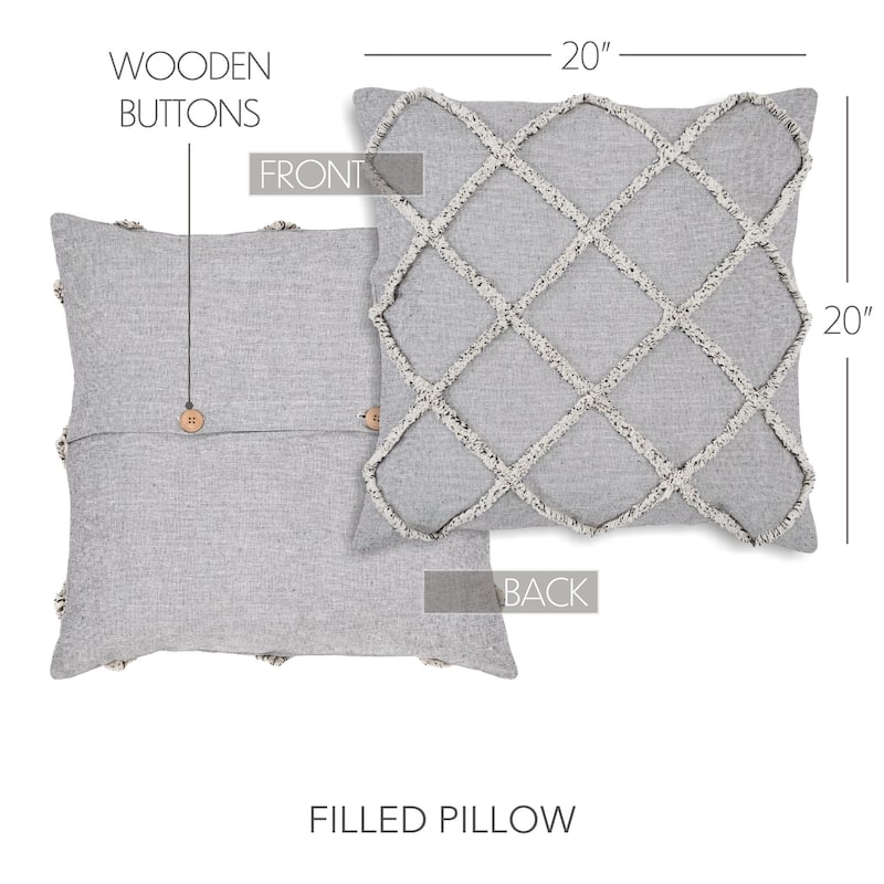Frayed Lattice Pillow