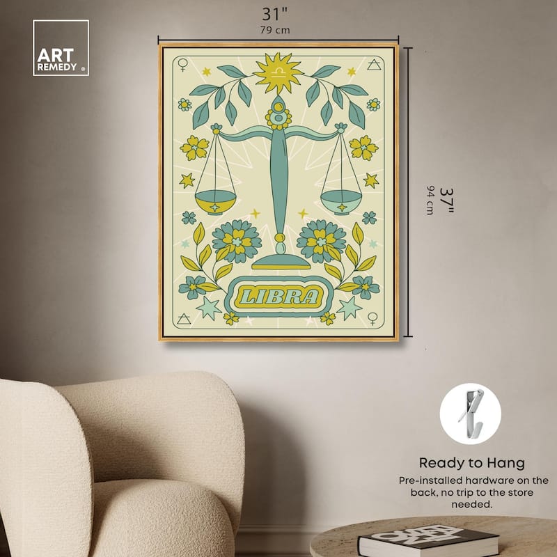 Libra Stars Card Canvas by Art Remedy