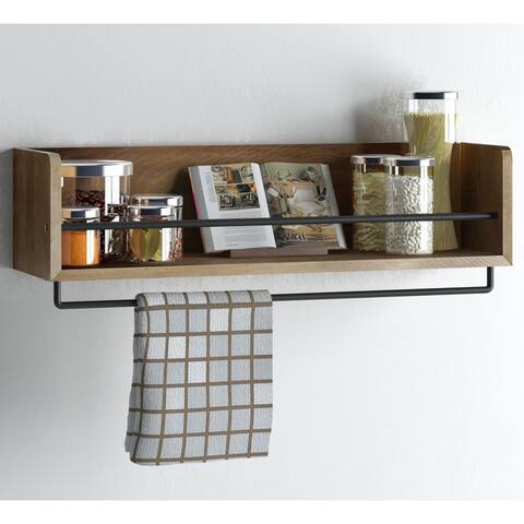Rustic State William Wall Mounted Shelf with Rail