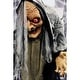 preview thumbnail 16 of 17, Haunted Hill Farm 5.3-Ft. Life-Size Talking Animatronic Witch with Red Eyes