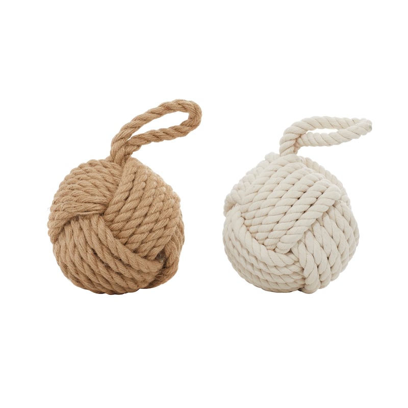 Multi Jute Rope Ball Door Stopper (Set of 2)