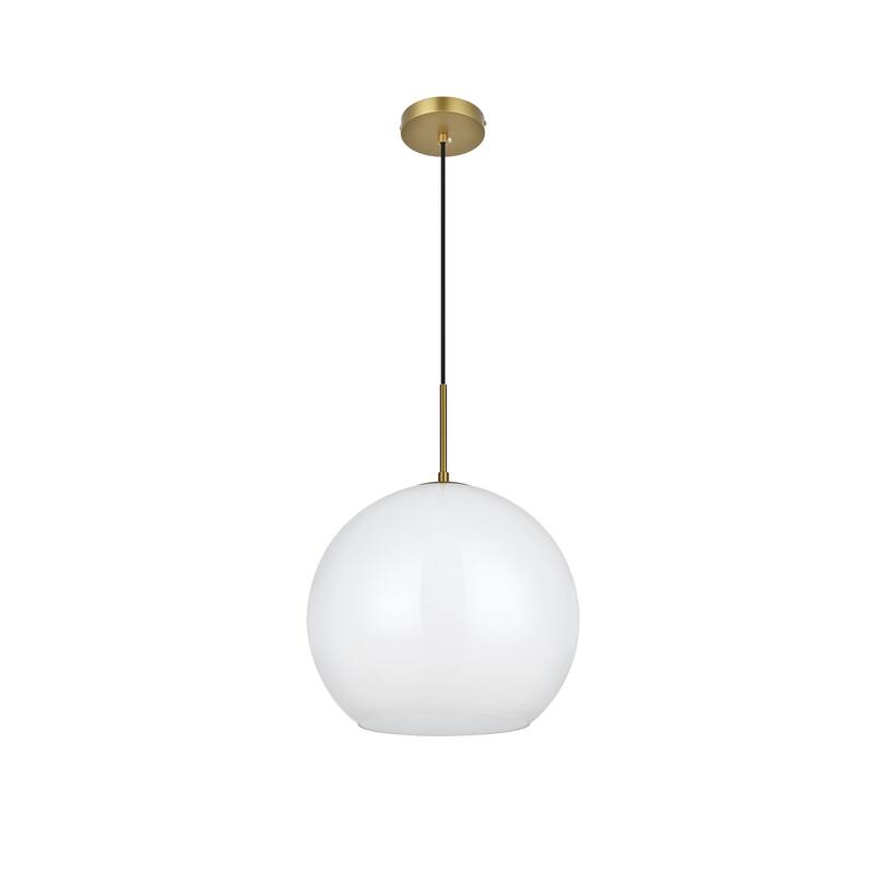 Elegant Lighting Baxter Single Light 14" Wide Pendant with Frosted