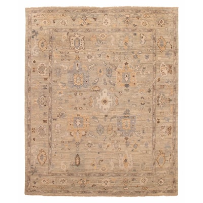 ECARPETGALLERY Hand-knotted Jules Serapi Khaki Wool Rug - 7'10 x 9'9