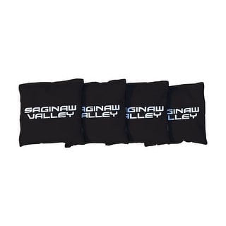 Saginaw Valley State Cardinals Black Cornhole Bags