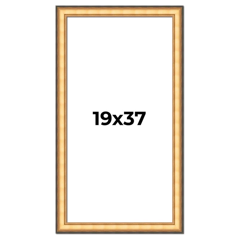 19x37 Frame Gold Plein Aire Solid Wood Picture Frame Width 2 Inches |