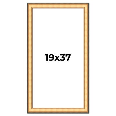 19x37 Frame Gold Plein Aire Solid Wood Picture Frame Width 2 Inches |