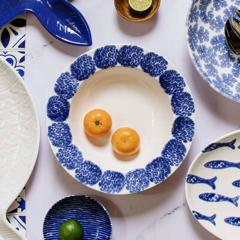 viva by VIETRI Santorini Rimmed Serving Bowl