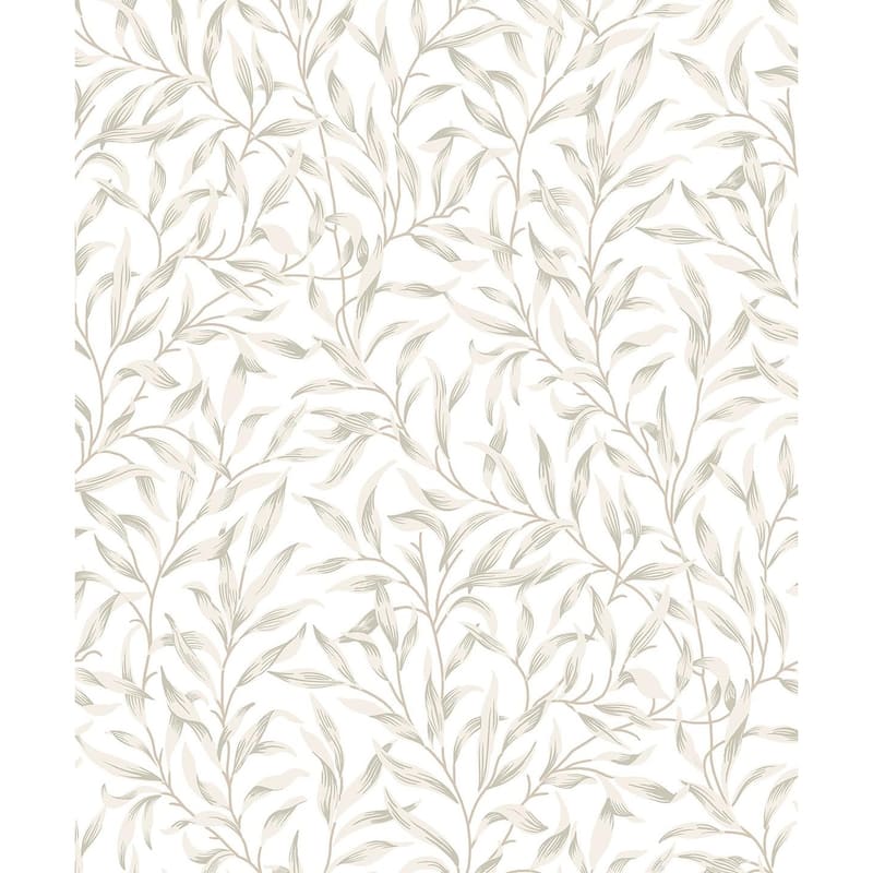 NextWall Willow Trail Peel and Stick Wallpaper - 20.9 in. W x 18 ft. L - Neutral