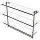 preview thumbnail 16 of 32, Allied Brass 16 Inch Triple Tiered Glass Shelf with Integrated Towel Bar