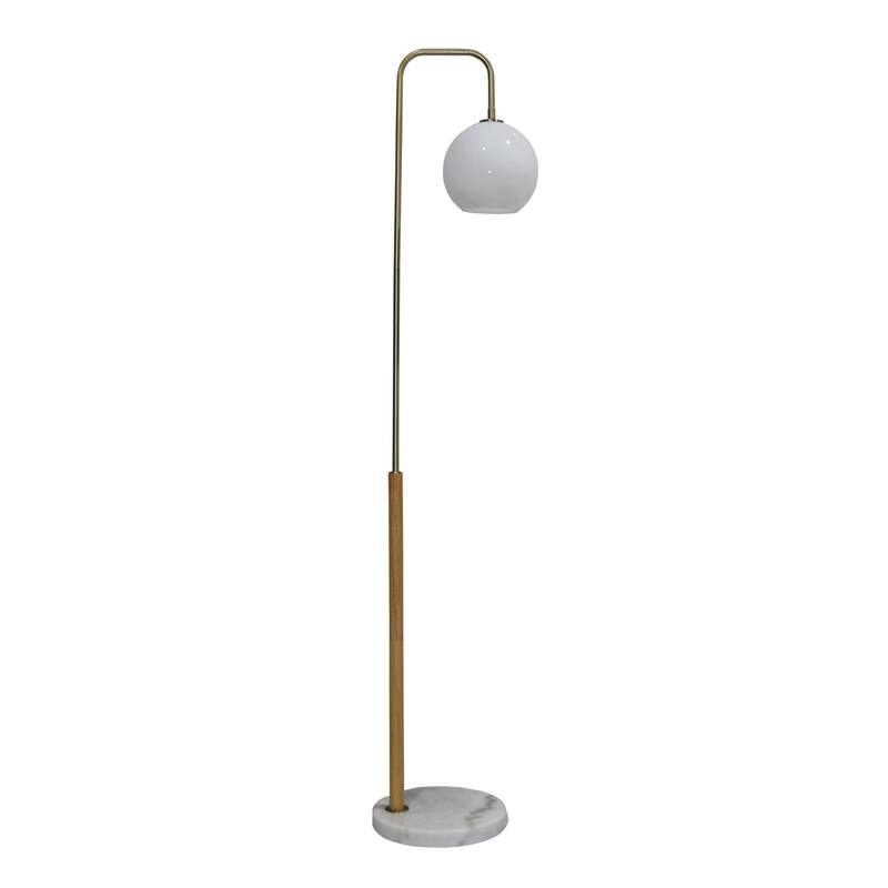 Tall Corner Floor Lamp, Standing Light for Living Room, Bedroom & Office Space Illumination, Solaris White Lampshade