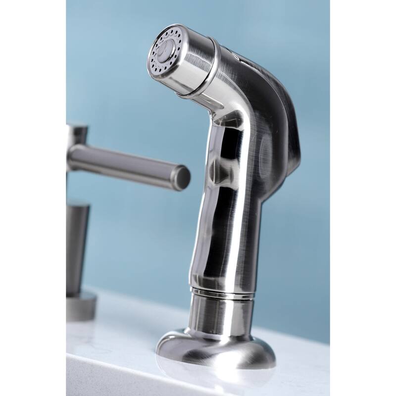Kingston Brass Concord Widespread Kitchen Faucet with Metal Lever
