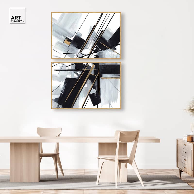 Interlocking Black Canvas Set of 2 by Art Remedy