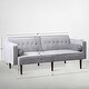 preview thumbnail 10 of 20, Modern Style Upholstered Velvet Sofa Couch for Living Room in Teal - 79'' W X 33'