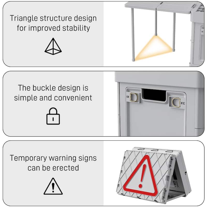 Folding Plastic Storage Box Stackable Side Opening Collapsible Storage