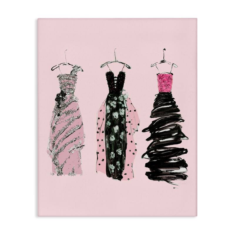Stupell Abstract Fashion Gowns Canvas Wall Art Design By Sally Swatland - 30 x 40