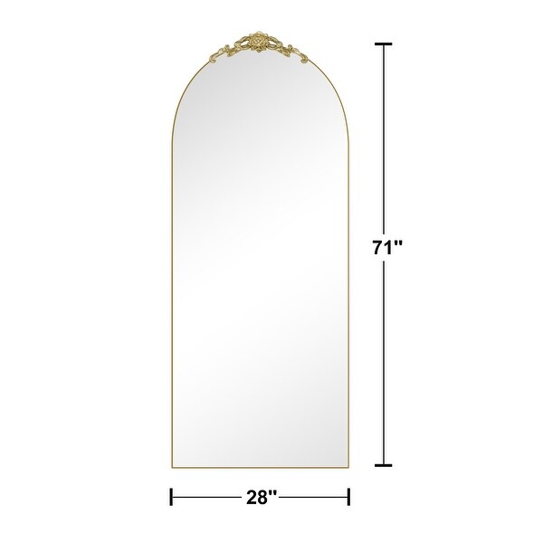 Vintage Arched Full Length Standing Mirror Vanity Floor Mirror