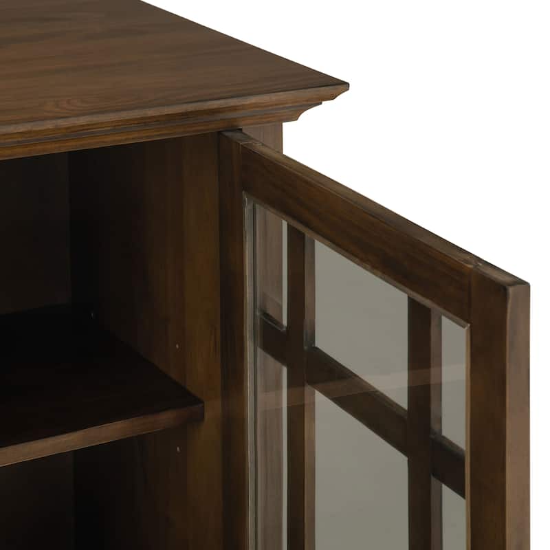 WYNDENHALL Freemont SOLID WOOD 39 inch Wide Transitional Medium Storage Cabinet - 42.2"h x 39"w x 17"d
