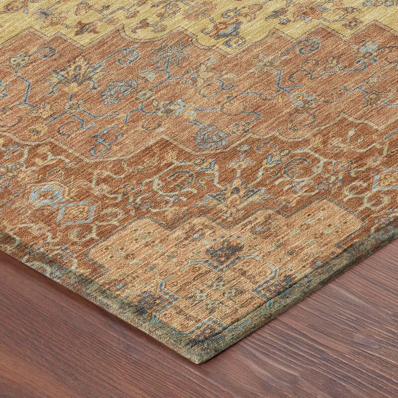 Machine Washable Indoor/ Outdoor Traditional Karachy Chantille Rug
