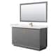 Option Dark Gray, Bronze Trim, White Quartz Top