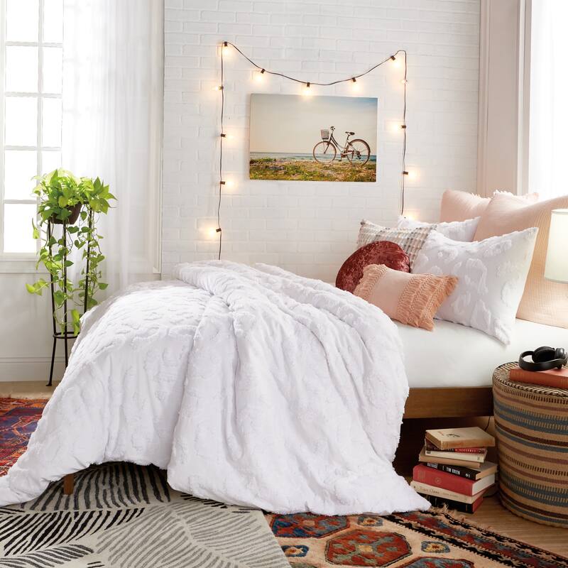 Miya Tufted Cotton Leopard Print Comforter and Sham Set