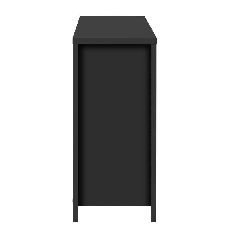 55" Modern Wave-Pattern Sideboard Cabinet Sofa Table with 2 Drawers and 4 Doors, 3-Level Adjustable Shelves