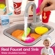 preview thumbnail 15 of 17, Costway Kids Kitchen Playset with Sounds Lights Steam Play Sink 113 - See Details