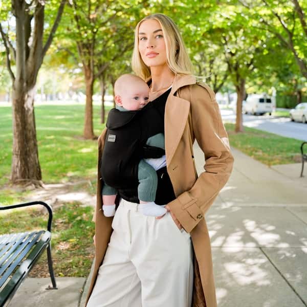 slide 2 of 10, Tushbaby Pearl Wrap Carrier Black
