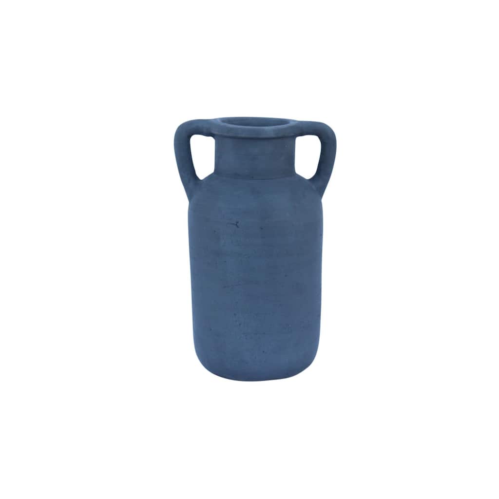 Terracotta Vase Natural Black Dia 6.30" - NATURAL BRUNT BLACK - NATURAL BRUNT BLACK