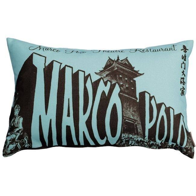 Marco Polo Theatre Restaurant 12x20 Throw Pillow