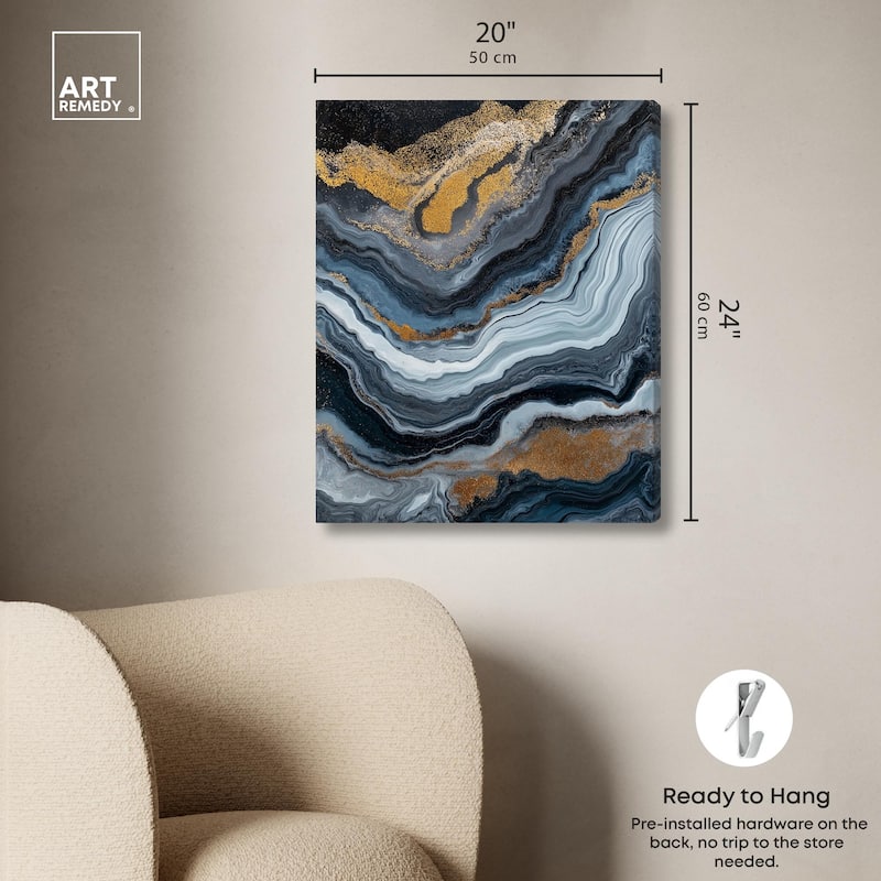 Acrylic Flow II Canvas by Art Remedy, Gallery Wrapped