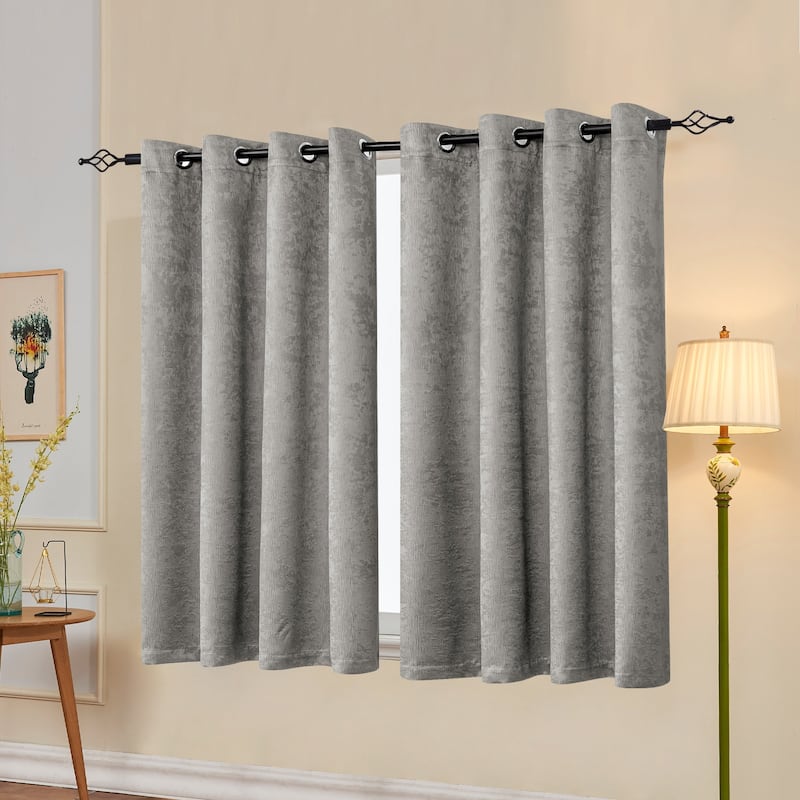 Subrtex Blackout Curtain Solid Thermal Window Drapes Panel Pair
