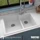preview thumbnail 14 of 60, Karran 33" Top Mount Large/Small Bowl Quartz Kitchen Sink Kit - 33" x 22" x 9"