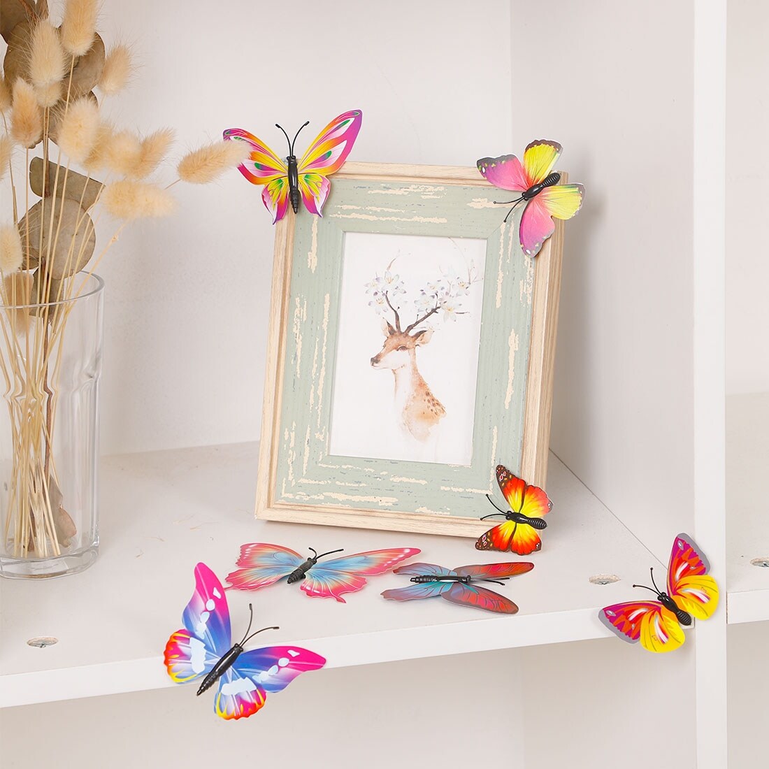 Shop 12pcs 3d Butterfly Wall Stickers For Room Decoration Purple