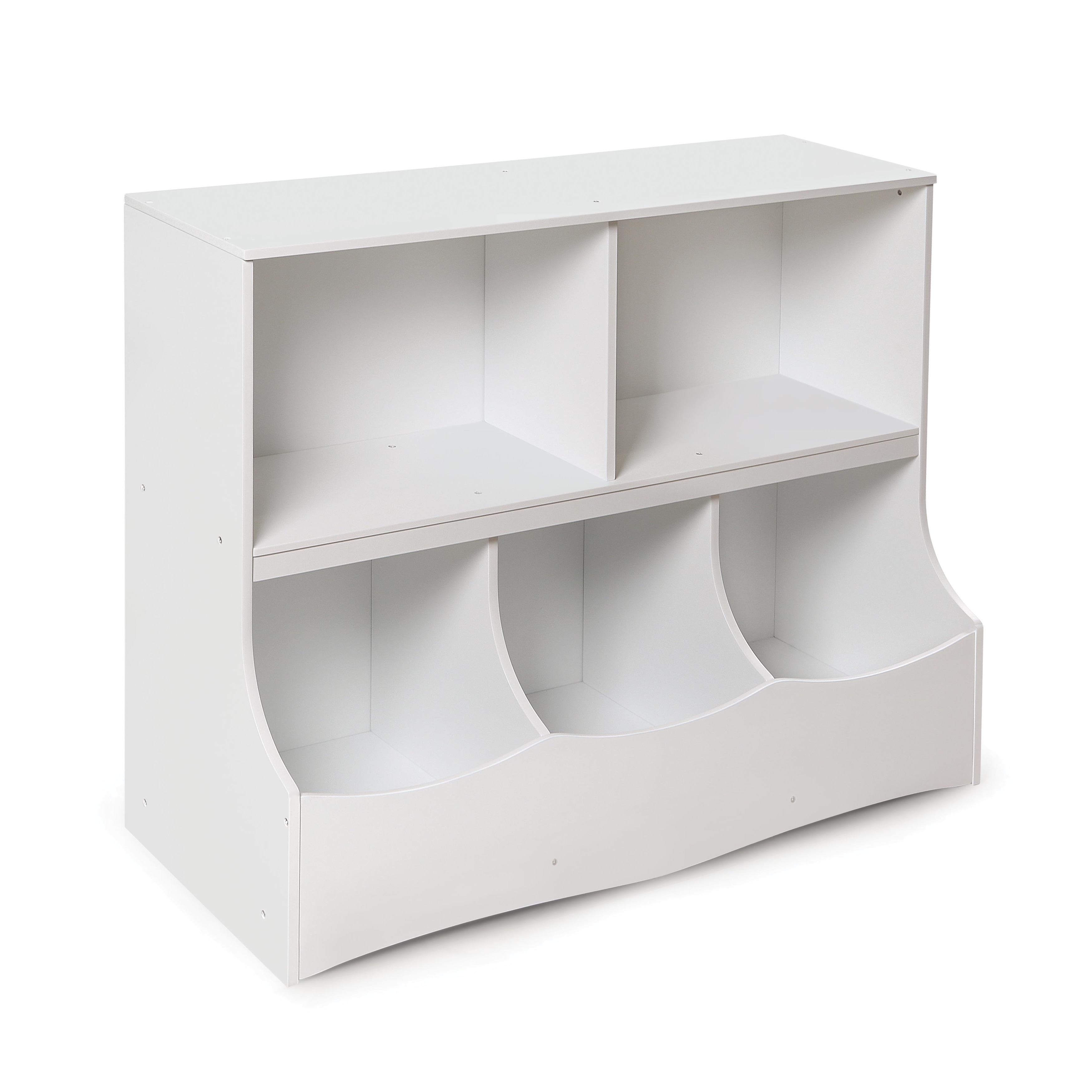 Corner Cubby Storage Unit with Four Reversible Baskets - White - Badger  Basket